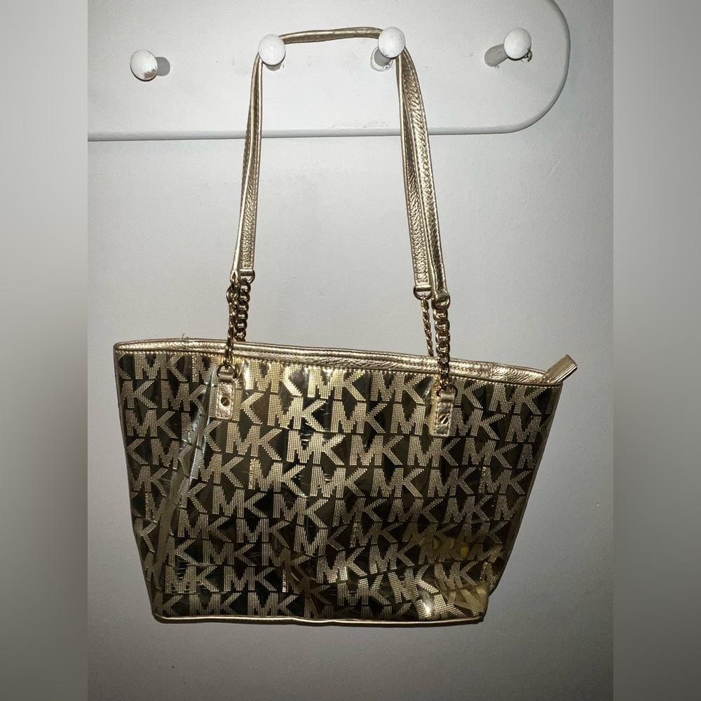 Metallic Vintage Michael Kors Tote Bag